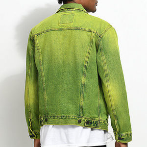 denim jacket green